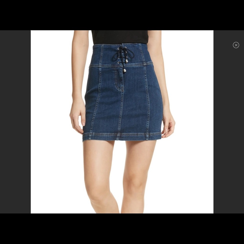Free People Modern Femme Corset Mini Skirt